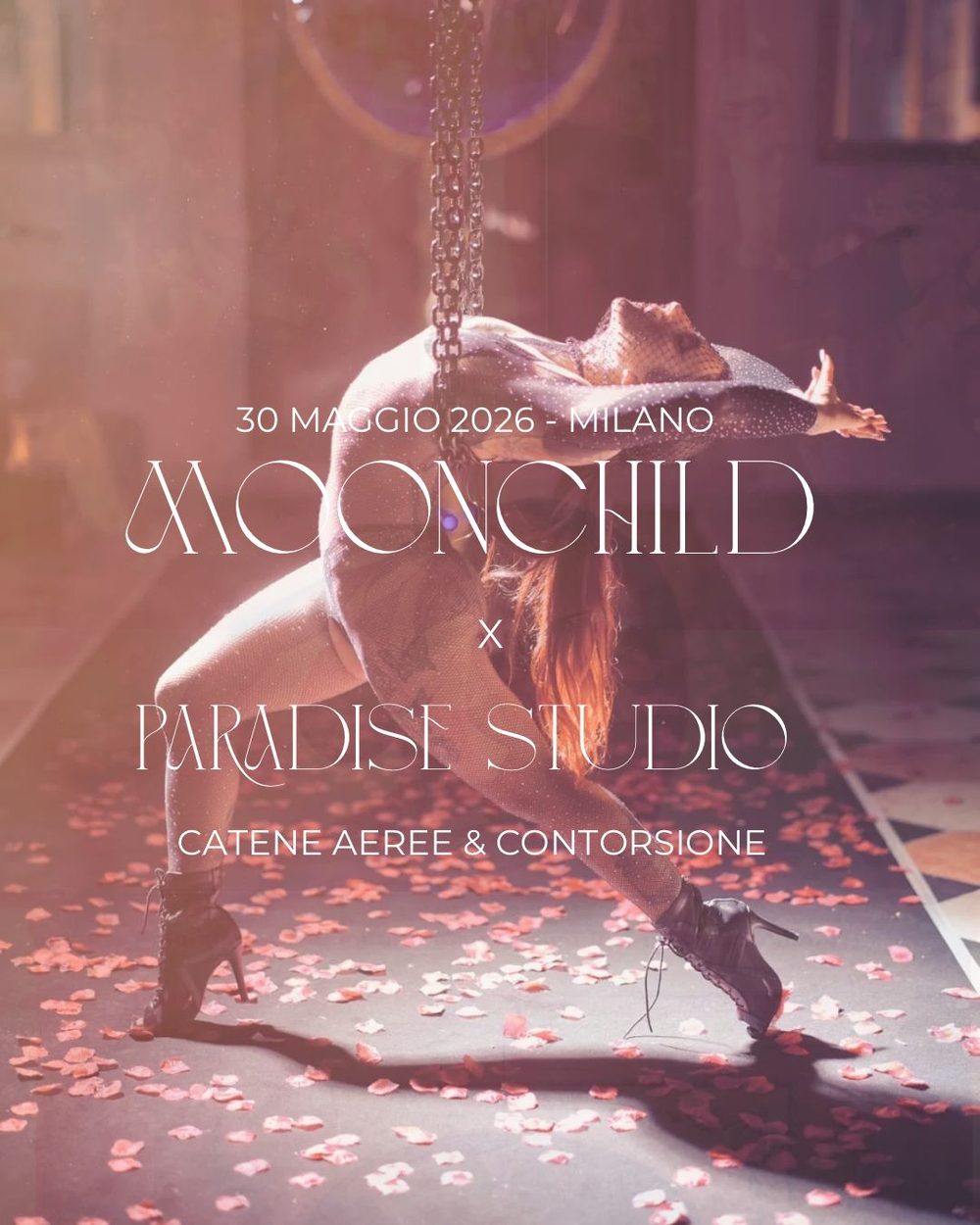 Locandina del workshop con Moonchild a Paradise Studio, 30 maggio 2026